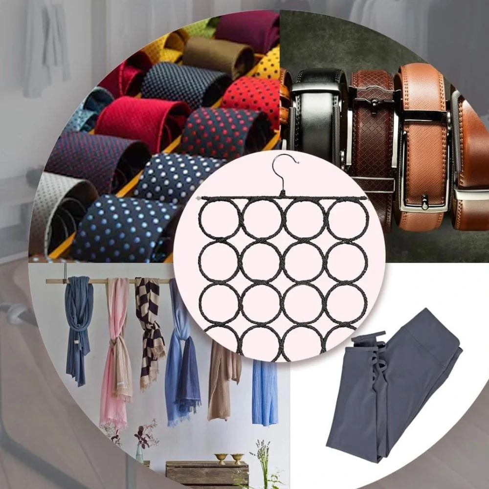 Flash Sale Hanger Multiple Purpose Holder Closet Space-Saving Scarves Belts 28